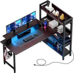 COMHOMA ゲーミングデスク パソコンデスク l字